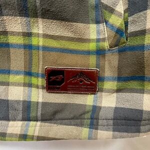 Orage plaid quilted flannel jacket men's L Canada outdoor ski‎